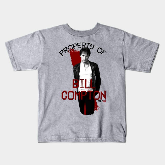 Property of Bill Compton Kids T-Shirt by AllieConfyArt